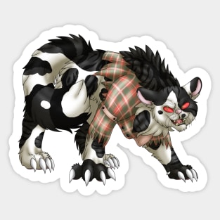 WereCat: Black Bicolor Tabby Sticker